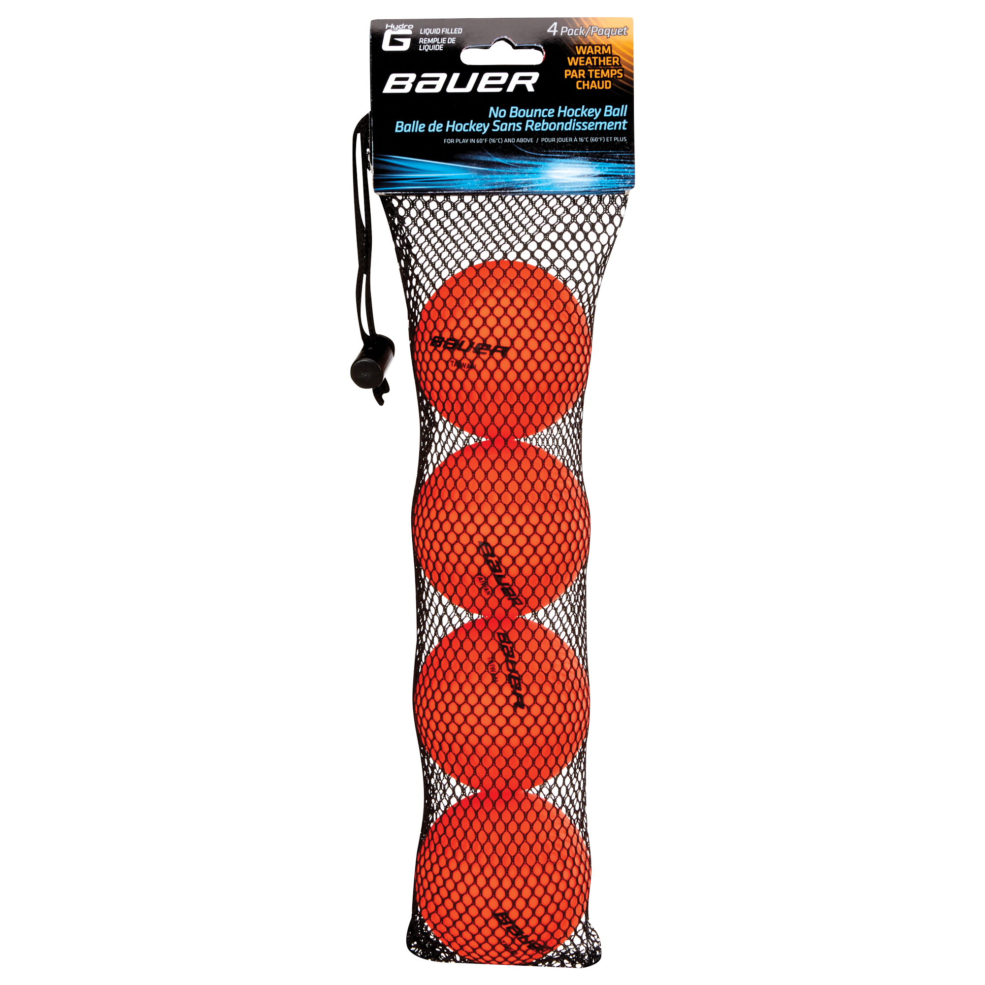 HYDROG NO BOUNCE WARM WEATHER HOCKEY BALLS 4PACK