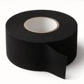 a roll of black cloth hockey tape