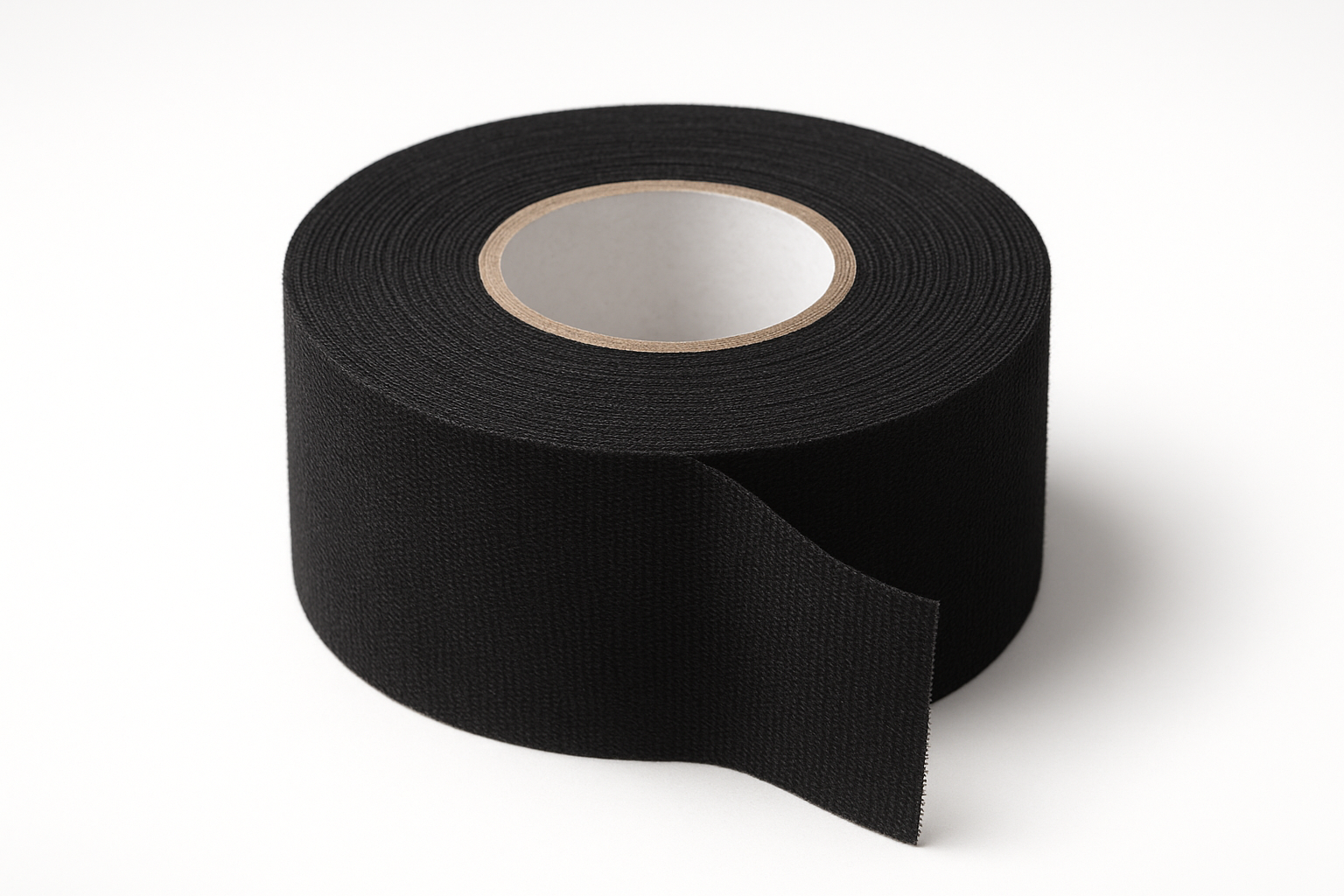 a roll of black cloth hockey tape